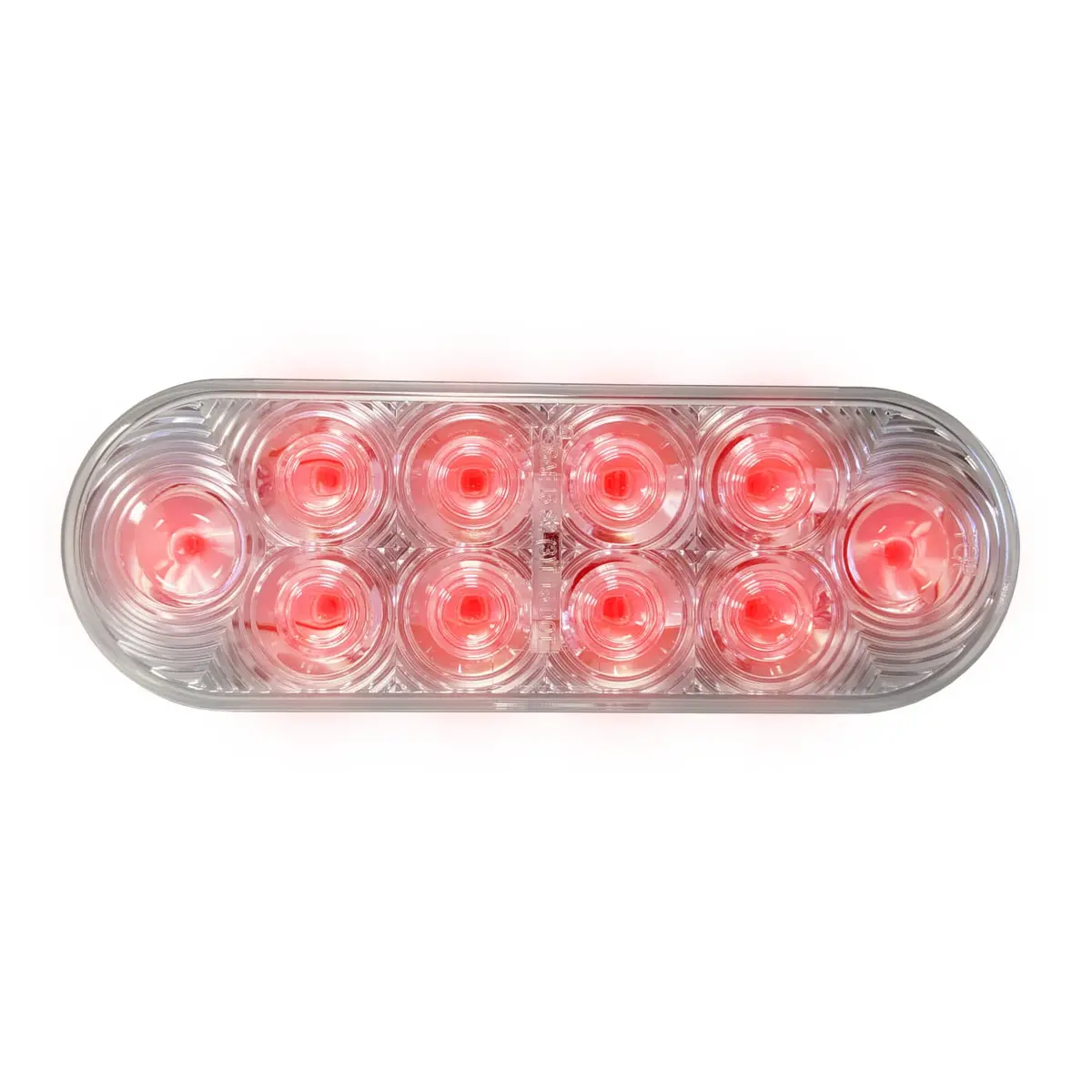 Led Oval Stt Clear Lens Lamp Red - 10-Dio 1