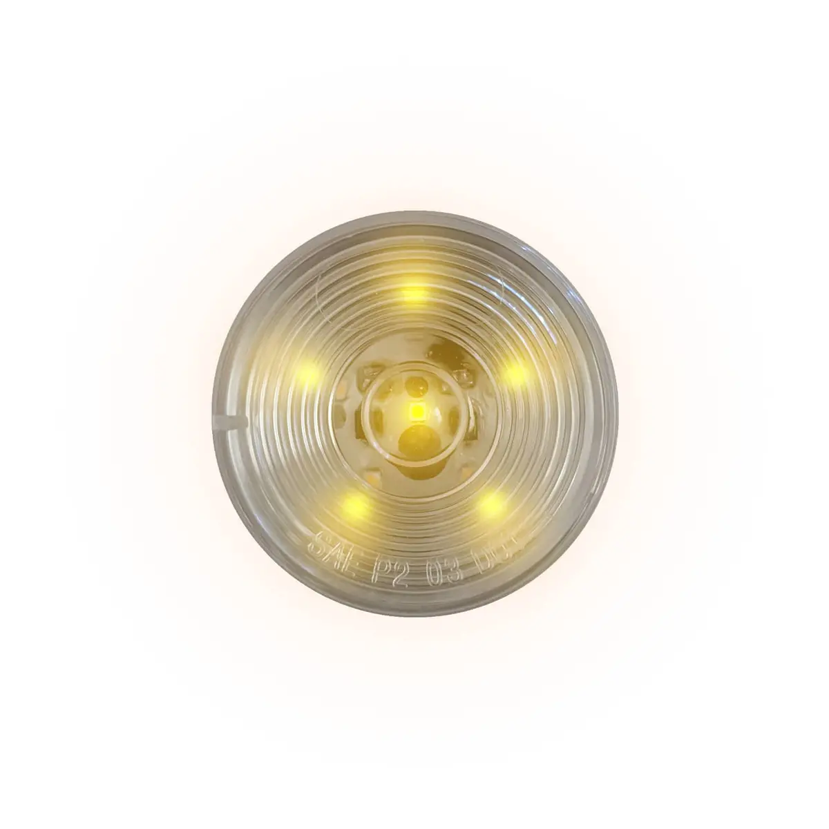 Led 2.5" Rd Marker Clear Lens Lamp Amber - 6-Dio 1