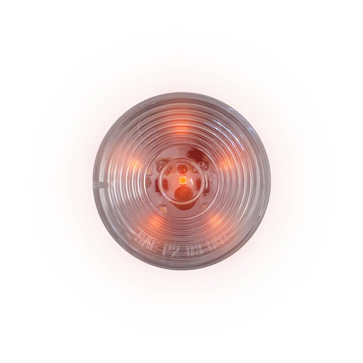 Led 2.5" Rd Marker Clear Lens Lamp Red - 6-Dio 1