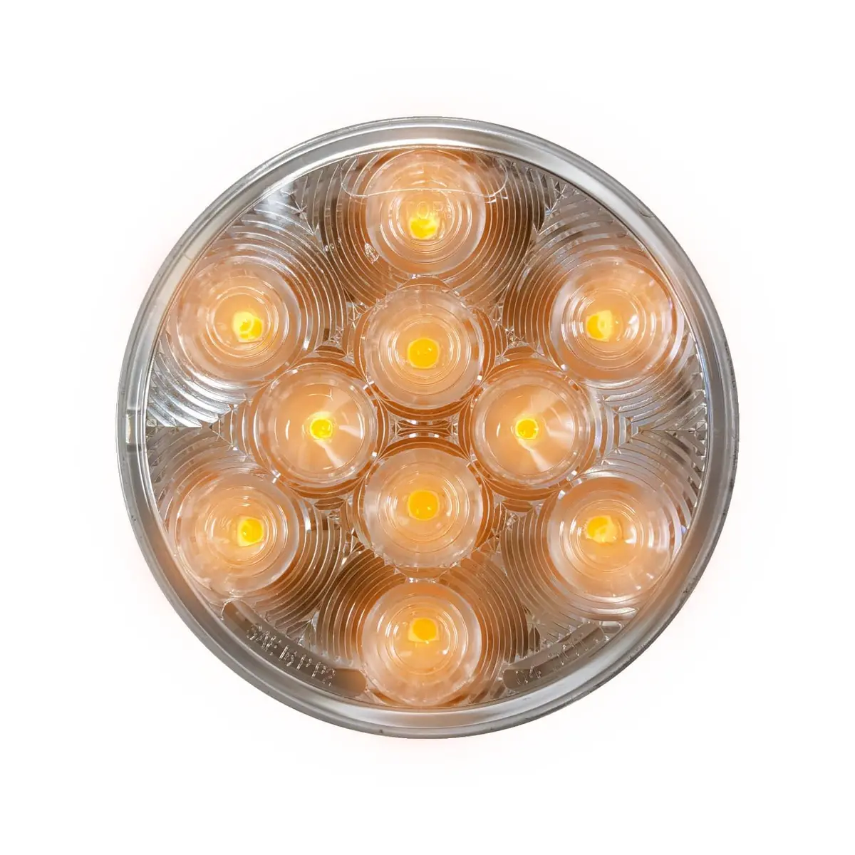 Led 4" Rd Signal/Park Clear Lens Lamp Amber - 10-Dio 1