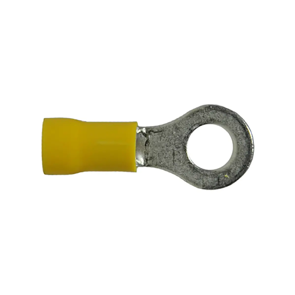 Insulated Ring Terminal Yellow Stud 1/4" 12-10 Ga (Pkg 500) 1