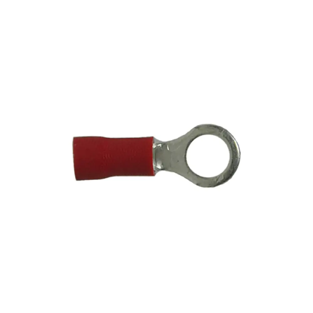 Insulated Ring Terminal Red Stud 10 22-18 Ga Pkg 500 1