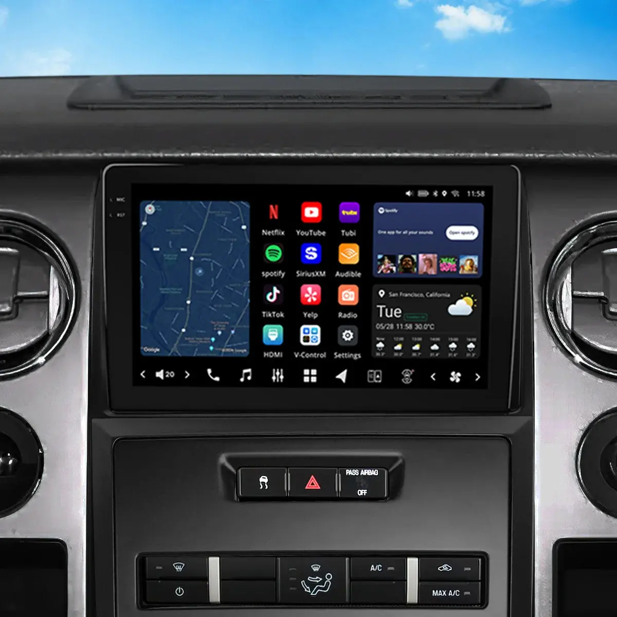 9" Custom-Fit Car Stereo For Ford F-150 2009-2012 Without Factory Navigation 1
