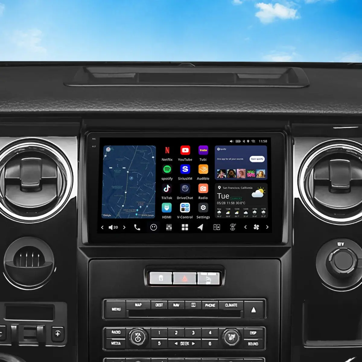 9" Custom-Fit Car Stereo For Ford F-150 2009-2012 With Factory Navigation 1
