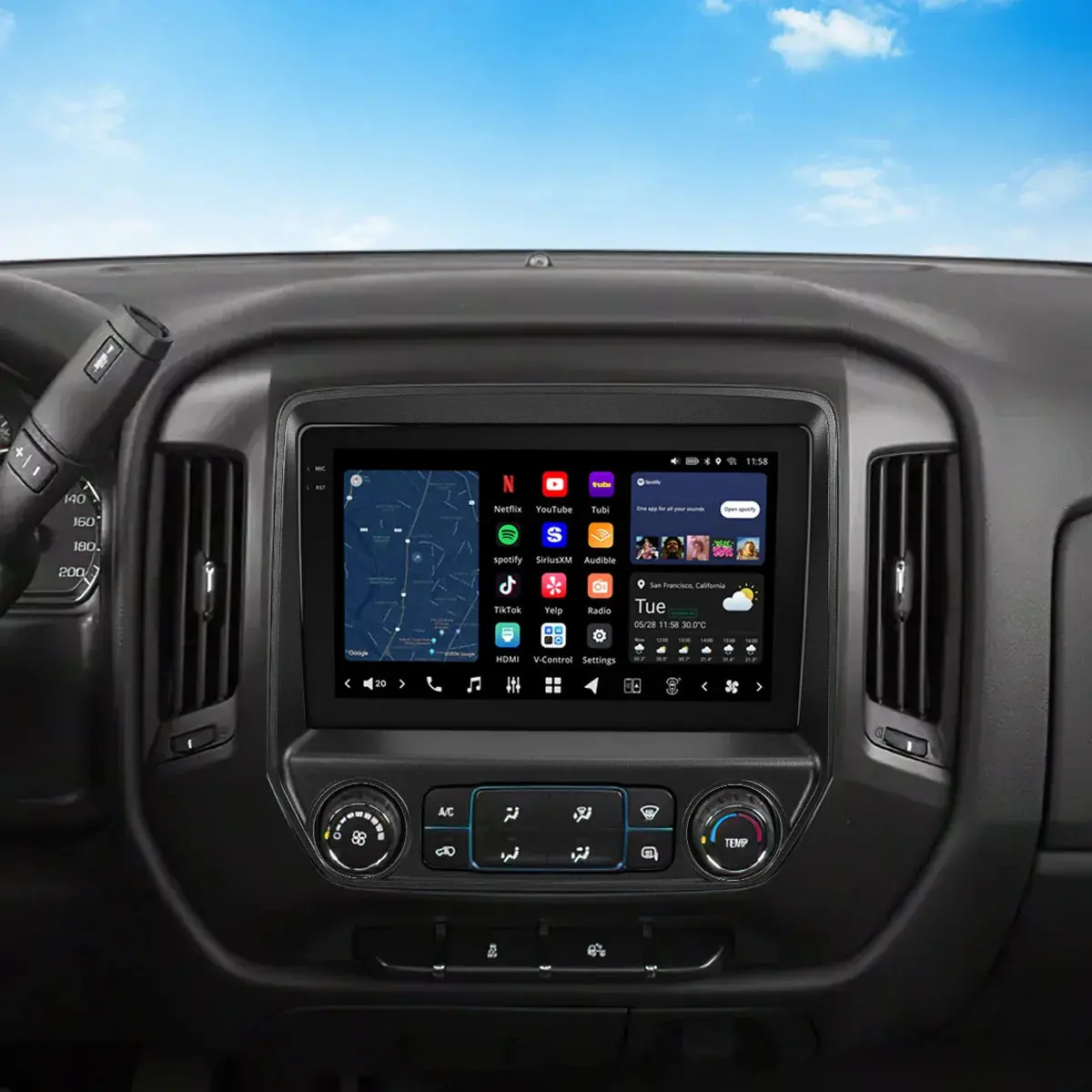 10" Custom-Fit Car Stereo For Chevrolet Silverado/Sierra 2014-2019 1