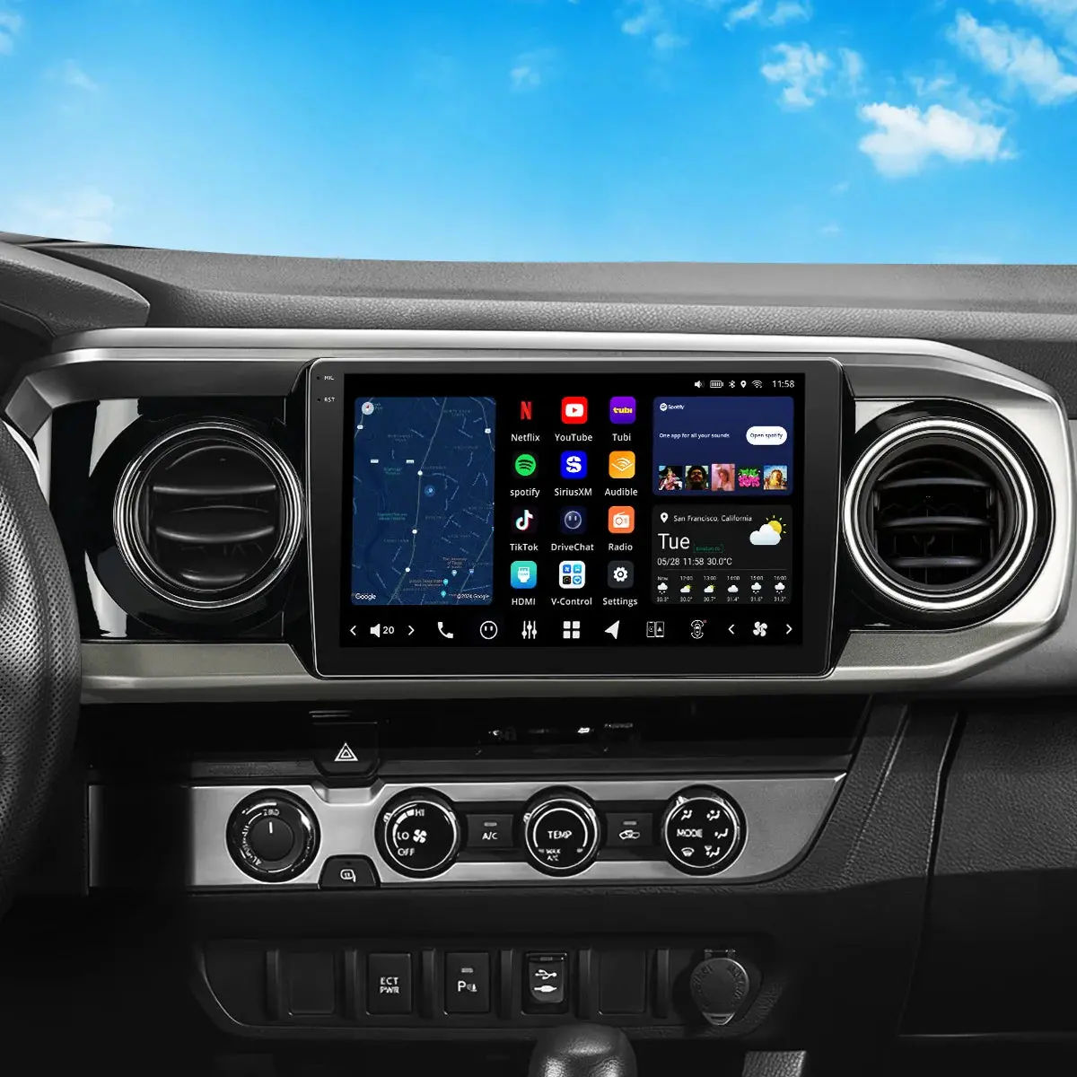 10" Custom-Fit Car Stereo For Toyota Tacoma 2016-2023 1