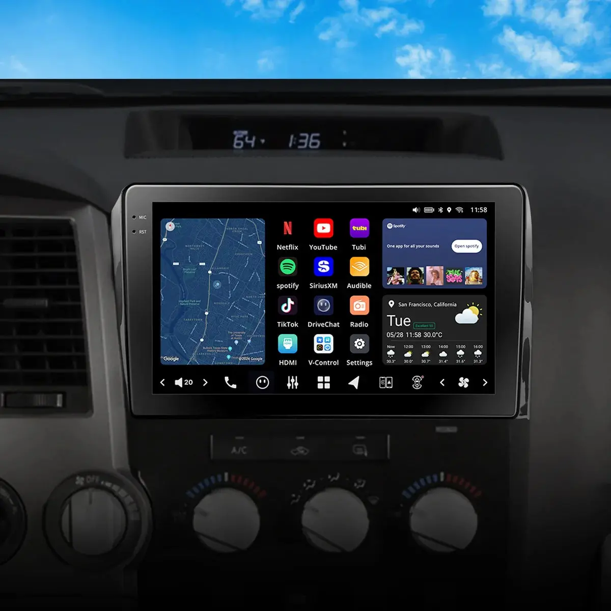 10" Custom-Fit Car Stereo For Toyota Tundra 2007-2013 / Sequoia 2008-2021 1