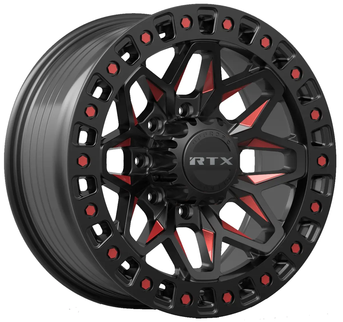 Zion 18X9 8X180 Et20 Cb125.1 Gloss Black Milled Red 1