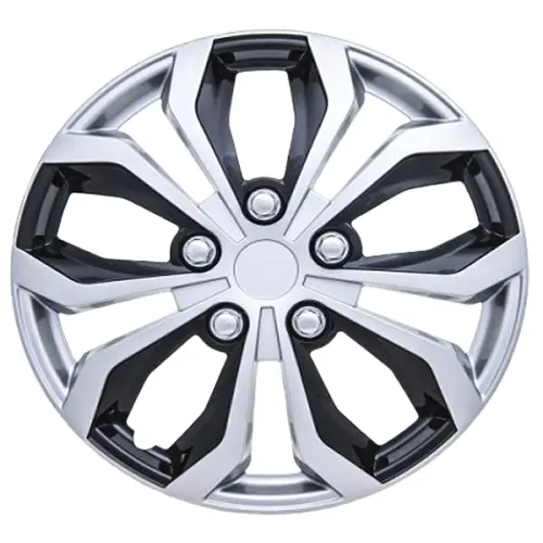 (4)Abs Hub Caps - 17" Black/Silver 1