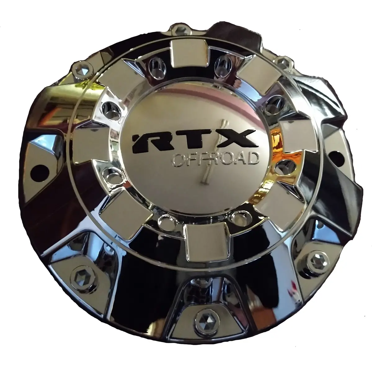 Cap Chrome Rtx Black Offroad Embossed Chrome (2) M8xl20 1