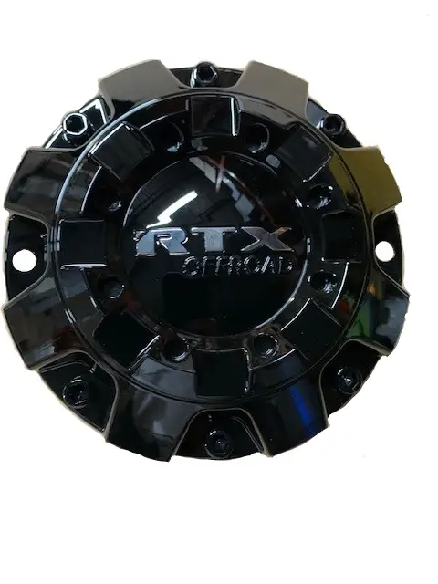 Cap Gloss Black Rtx Chrome Offroad Embossed Black (2) M8xl20 1