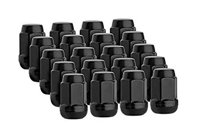 20 Bulge Acorn 34Mm 1/2"-(20) 21Mm Hex Black 1