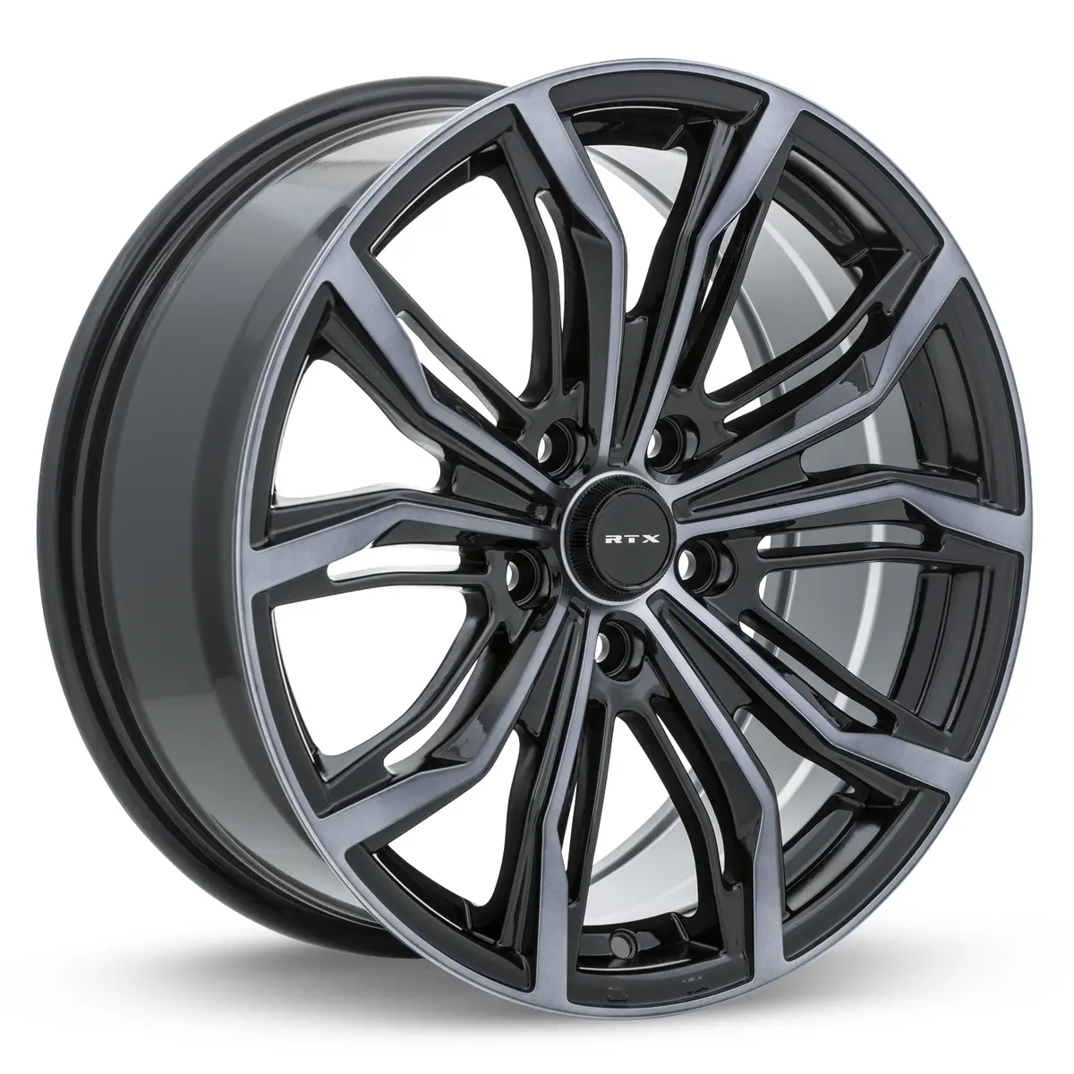 Black Widow 18X8 5X108 Et40 Cb63.4 Black Machined Grey 1
