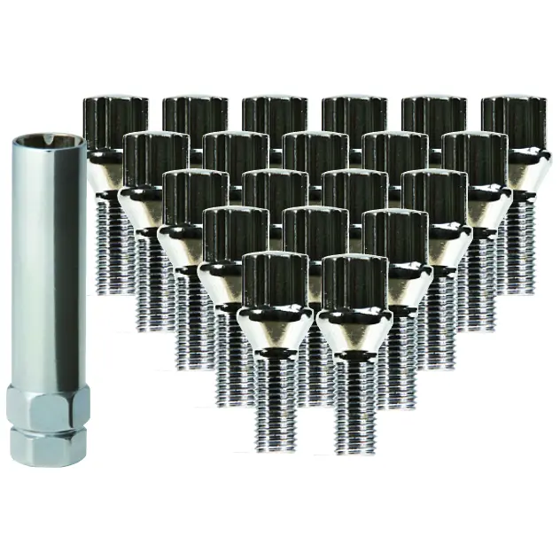 (20) 6 Spline Bolts 14X1.5 27Mm Key Ta017 Chrome 1
