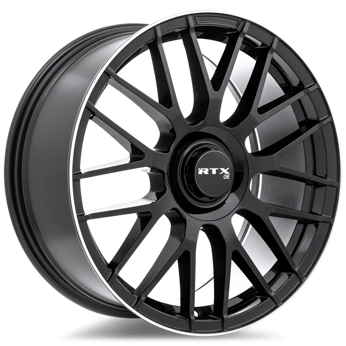 Mb01 20X8.5 5X112 Et38 Cb66.6 Gloss Black Machined Lip 1