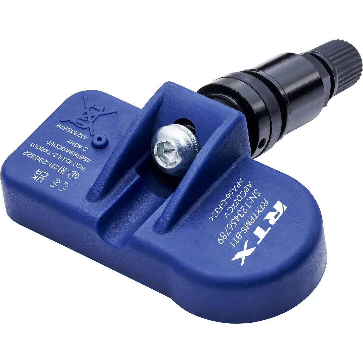 (1) Bluetooth Tpms 2.4Ghz Aluminum Black Valve 1