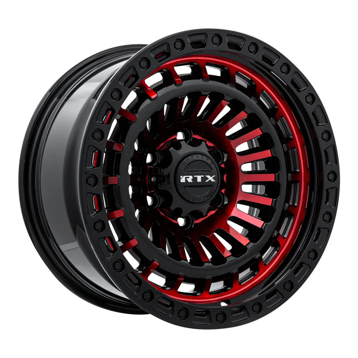 Moab 17X9 5X127 Et-15 Cb71.5 Gloss Black Machined Red 1