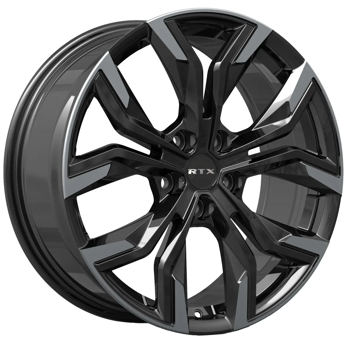 Venom 19X8 5X114.3 Et38 Cb66.1 Gloss Black Machined 1