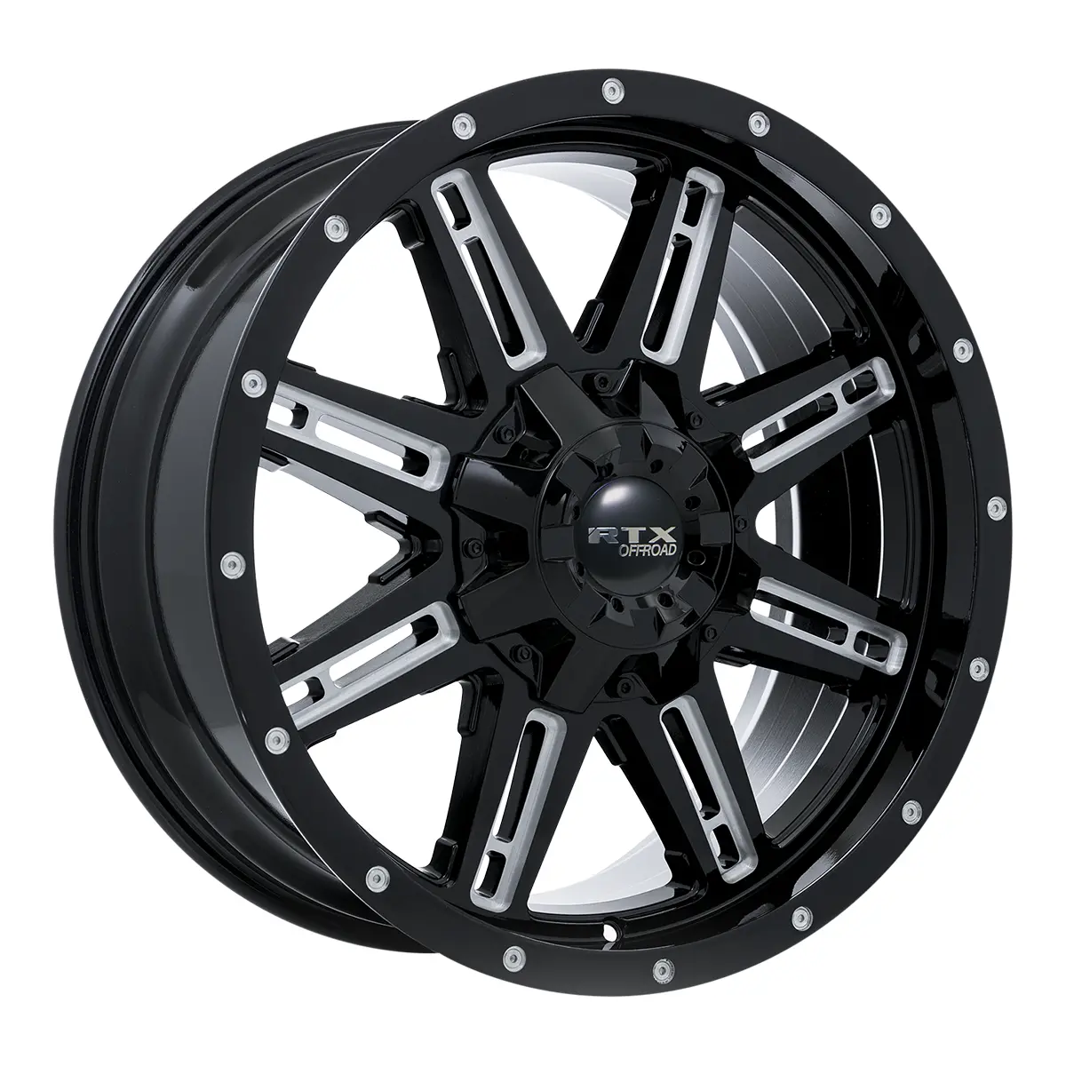 Ravine 17X8 5X114/127 Et15 Cb71.5 Gloss Black Milled 1