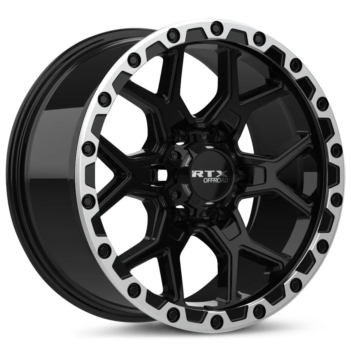 Storm 17X8.5 6X139.7 Et20 Cb106.1 Gloss Black Machined Lip 1