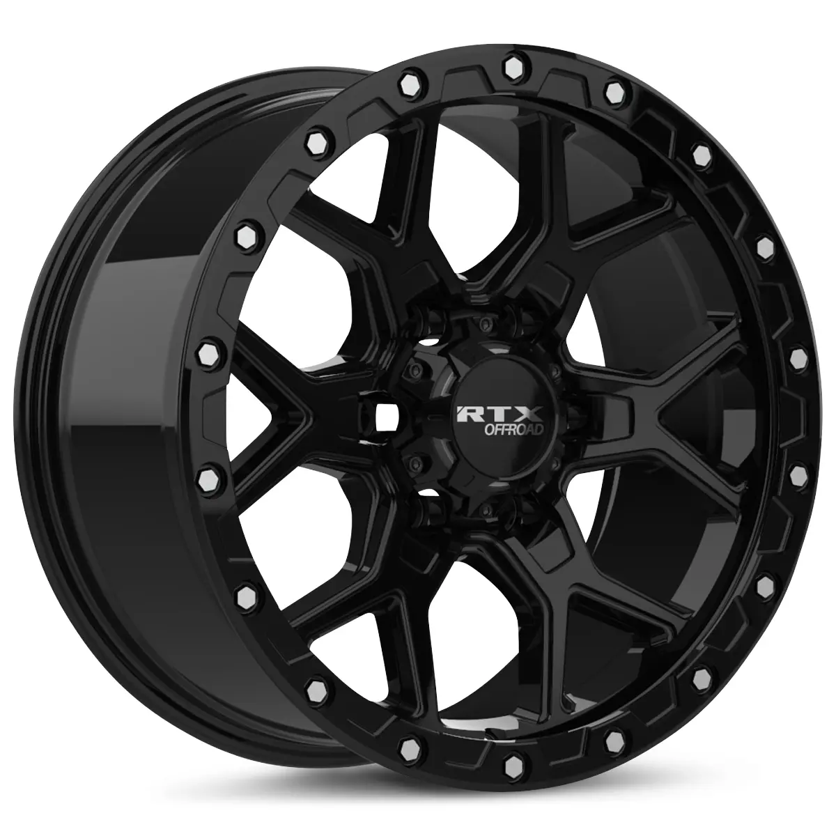 Storm 17X8.5 6X139.7 Et20 Cb106.1 Gloss Black Milled Rivet 1