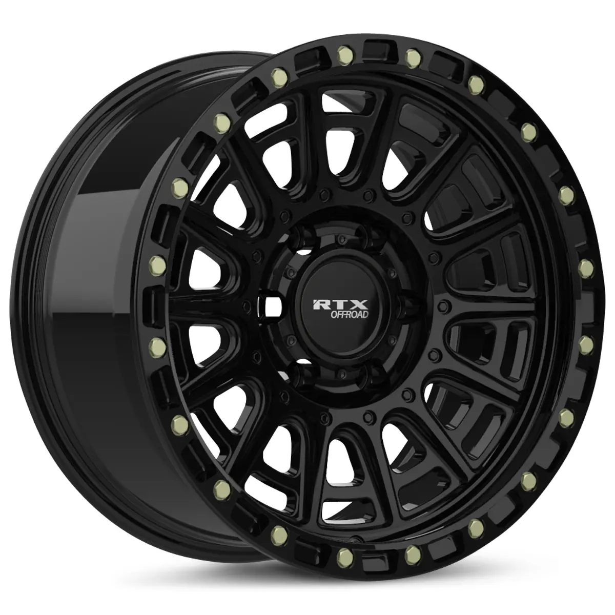 Striker 17X8.5 6X139.7 Et10 Cb106.1 Gloss Black Milled Rivet 1