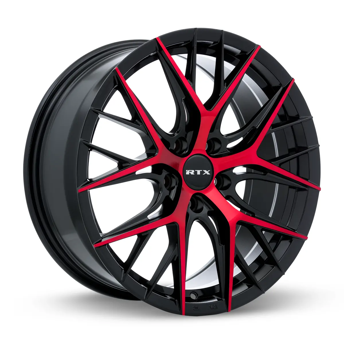 Valkyrie 18X8 5X114.3 Et40 Cb73.1 Gloss Black Machined Red 1