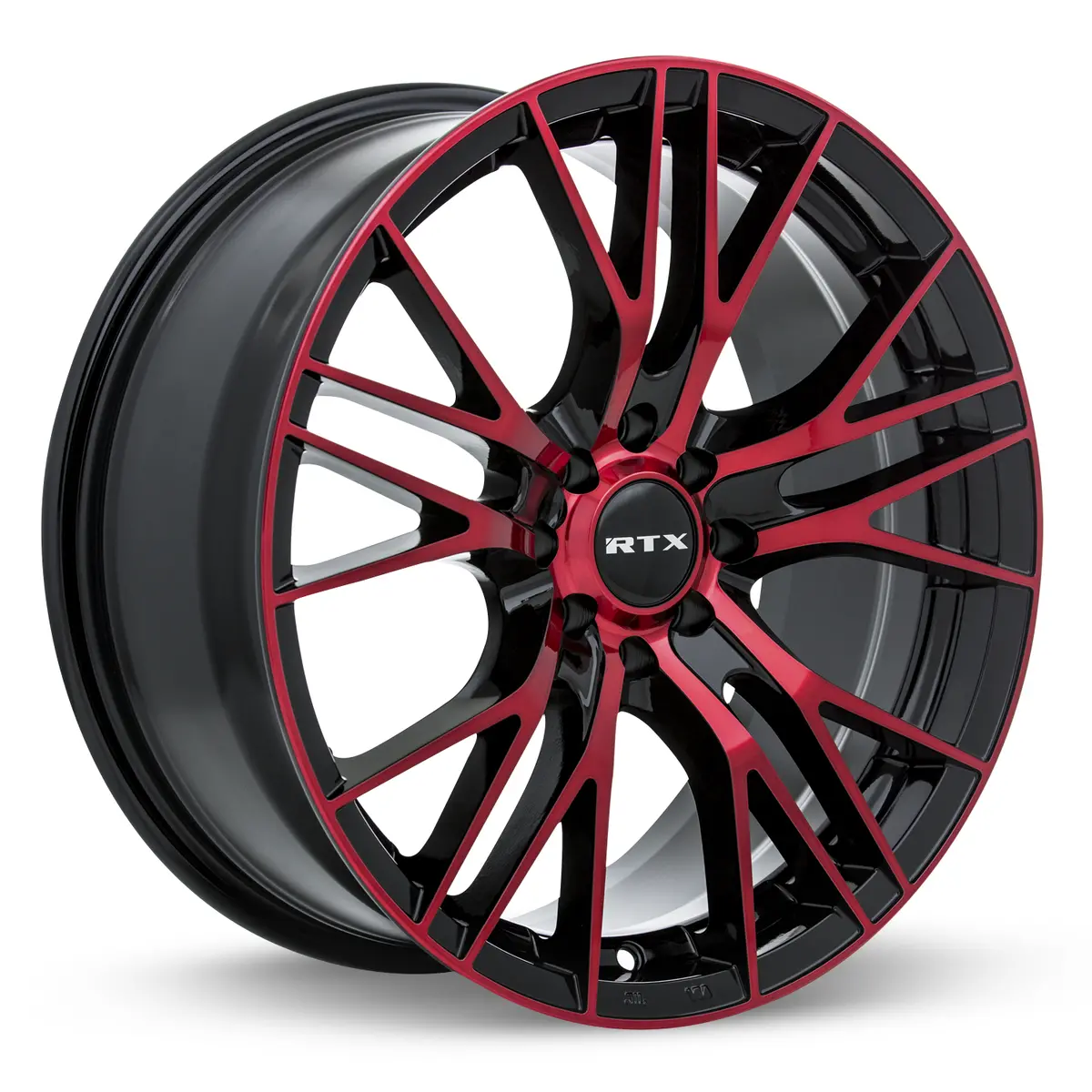 Vertex 20X8.5 5X114.3 Et38 C73.1 Black Machine Red 1