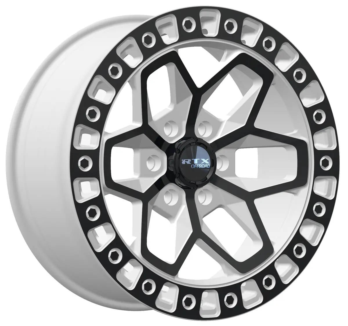 Zion 17X9 5X127 Et-15 Cb71.5 Gloss White With Black Spoke 1