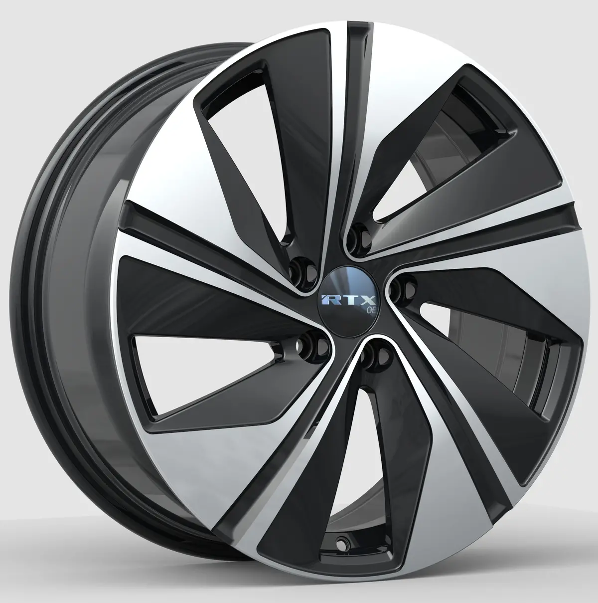 Vw03 18X7.5 5X112 Et45 Cb57.1 Gloss Black Machined 1