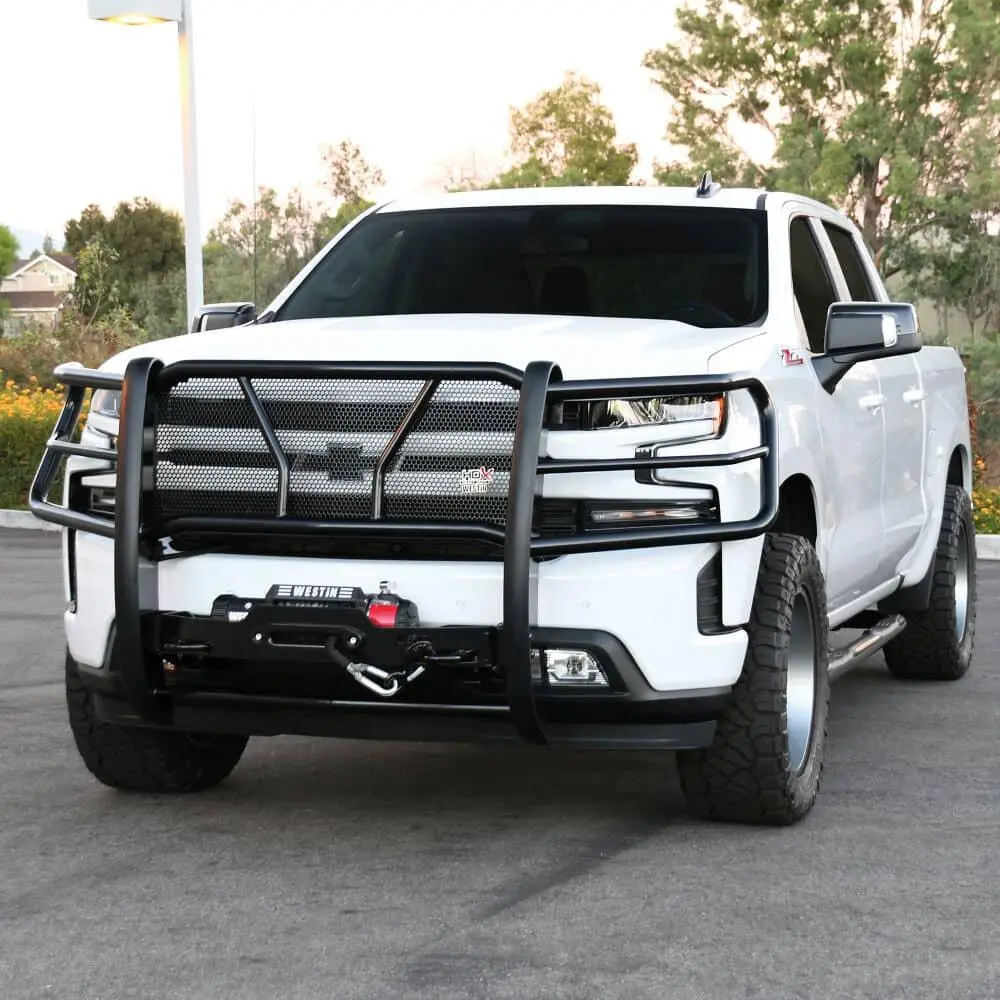 Westin Black Grille Guard With Winch Mount ; 19-22 Silverado 1500 1