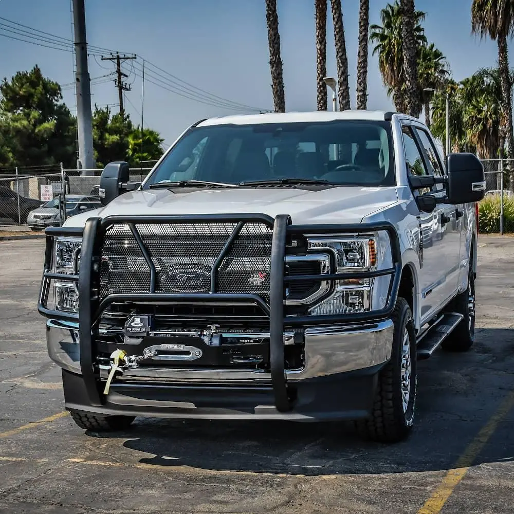 Westin Black Grille Guard ; 20-22 Super Duty With Winch Mount 1