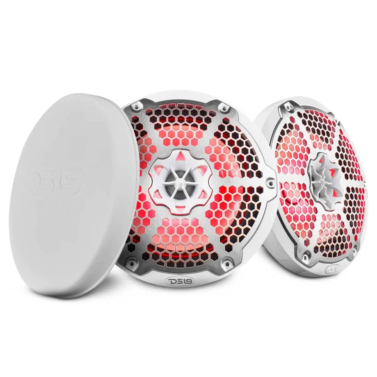 8" Speakers | 2-Way | 125 Watts Rms | 4 Ohm | White | With Covers 1