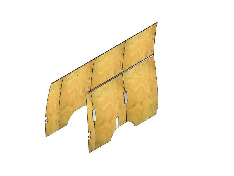 Plywood Wall Liner Kit 07-24 Sprinter High Roof 170" 1