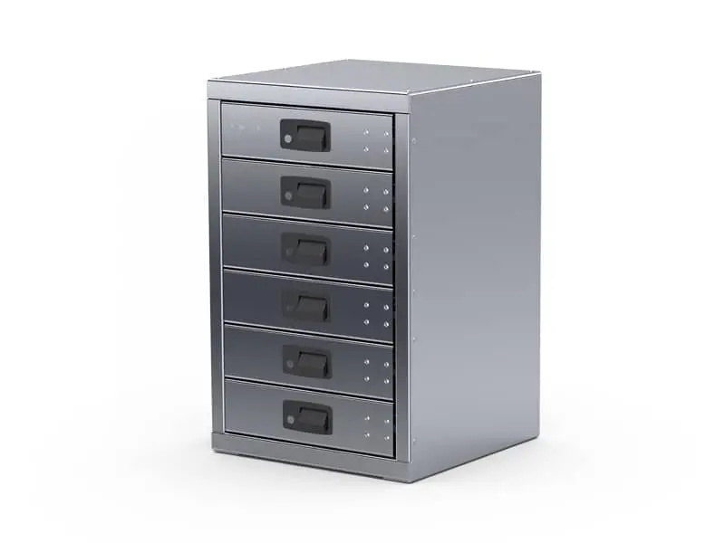 6 Drawer Unit 18-1/4"L 18-1/4"D 28-1/2"H 1