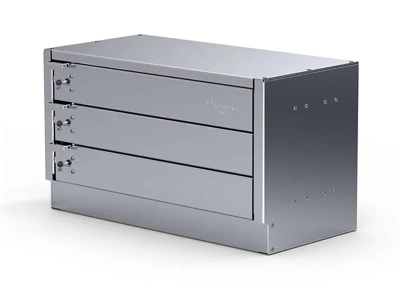 Compact 3 Drawer Unit 23-7/8"L 12-1/8"D 13-5/8"H 1