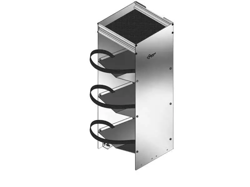 3 Place Vertical Freon Storage 13"L 13"D 38"H 1