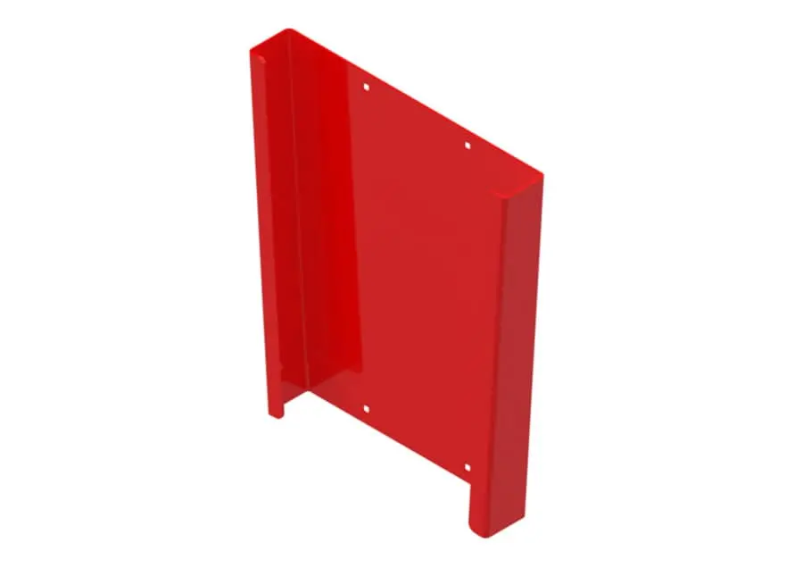 Hard Hat Holder - Red 9"L 2"D 12"H 1