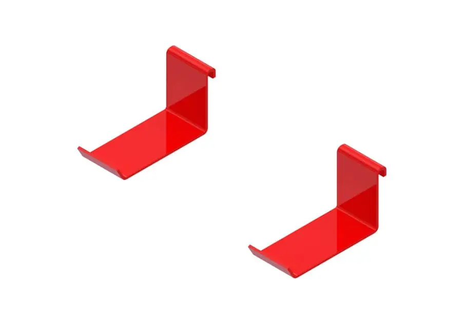 Shelf Mounted Ladder Hanger (Pair)- Red 1