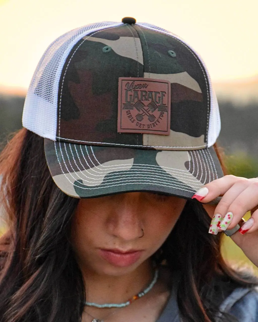 Garage Girls Camo Trucker Hat 1