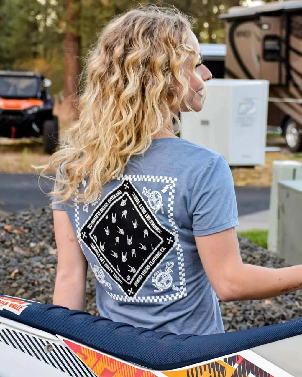 Bandana Ladies V Neck Tee 1