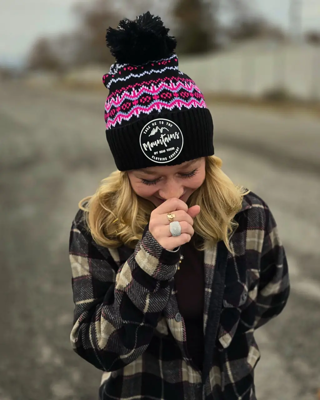 Take Me To The Mountains Beanie - Black 1