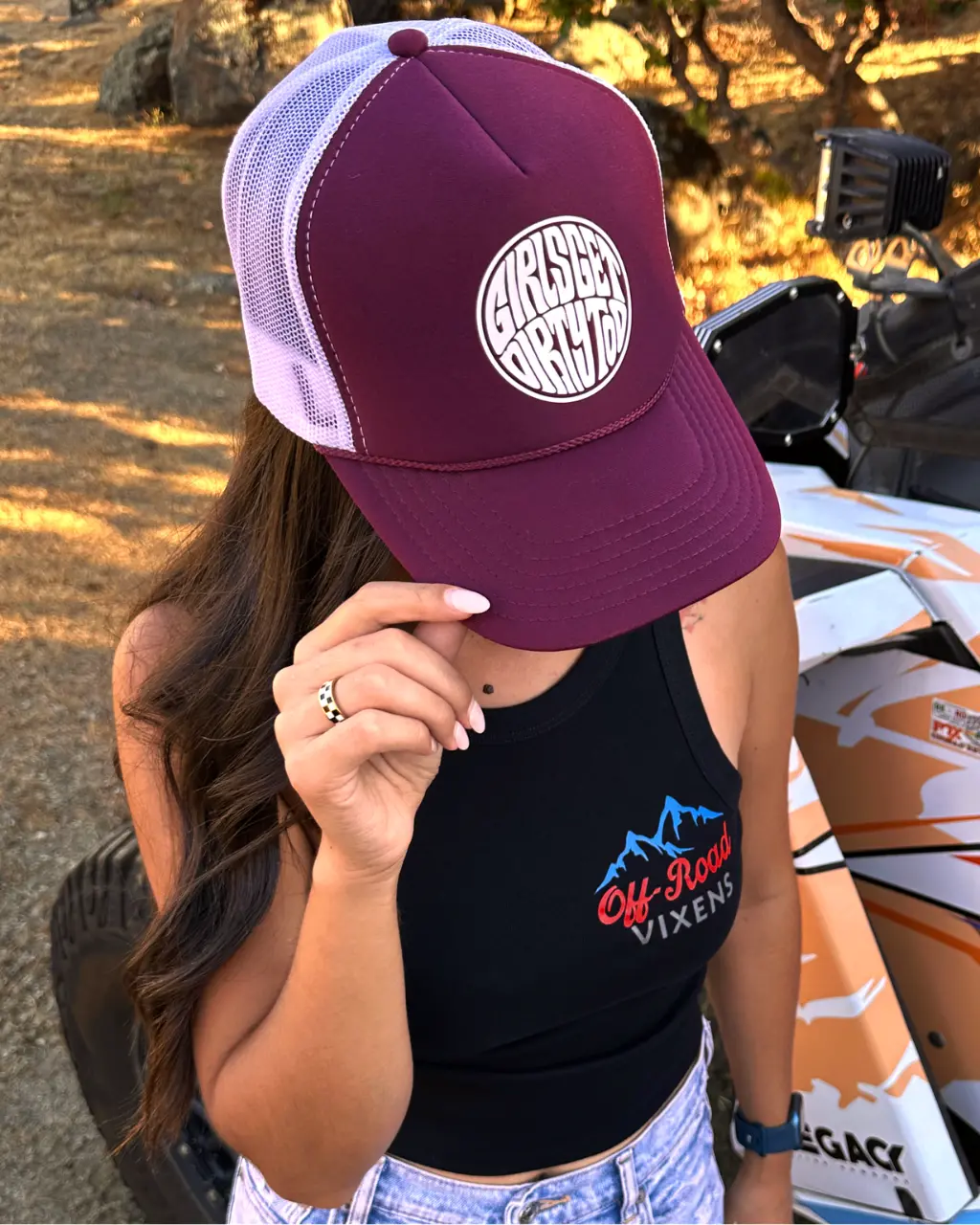 Squishy Foam Trucker - Maroon/White 1