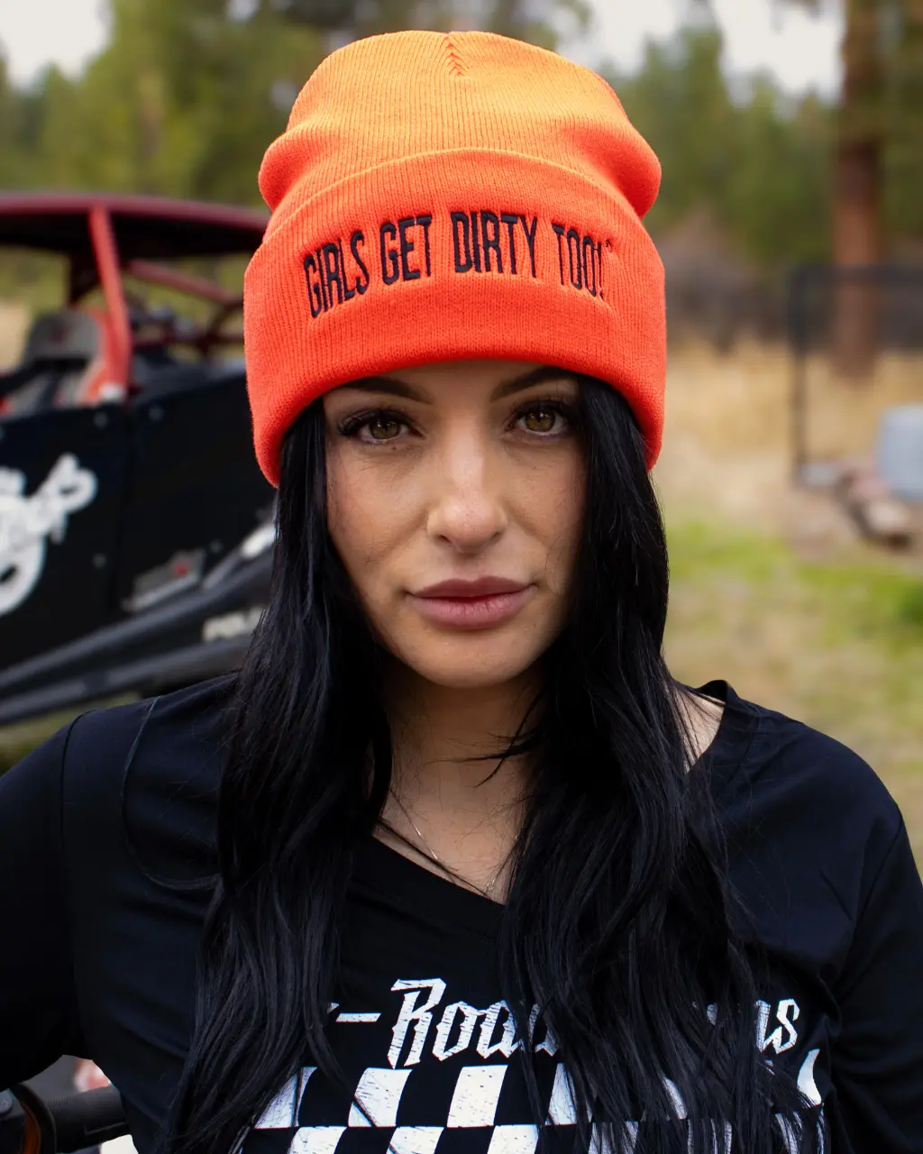 Trademark Beanie Blaze Orange/Black 1