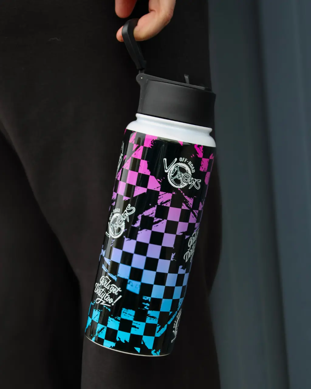 Checkered Water Bottle 1
