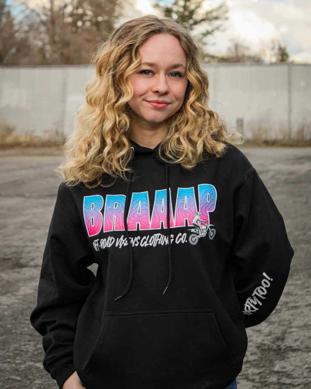 Braaapiness Pullover Hoodie - Dirt Bike 1