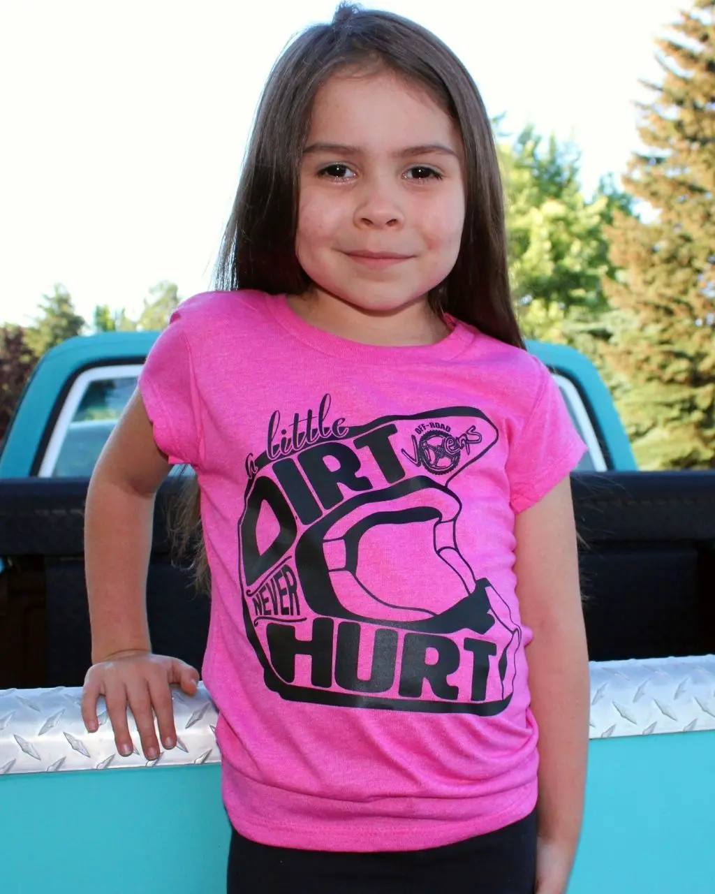 A Little Dirt Never Hurt Youth Tee Pink 1