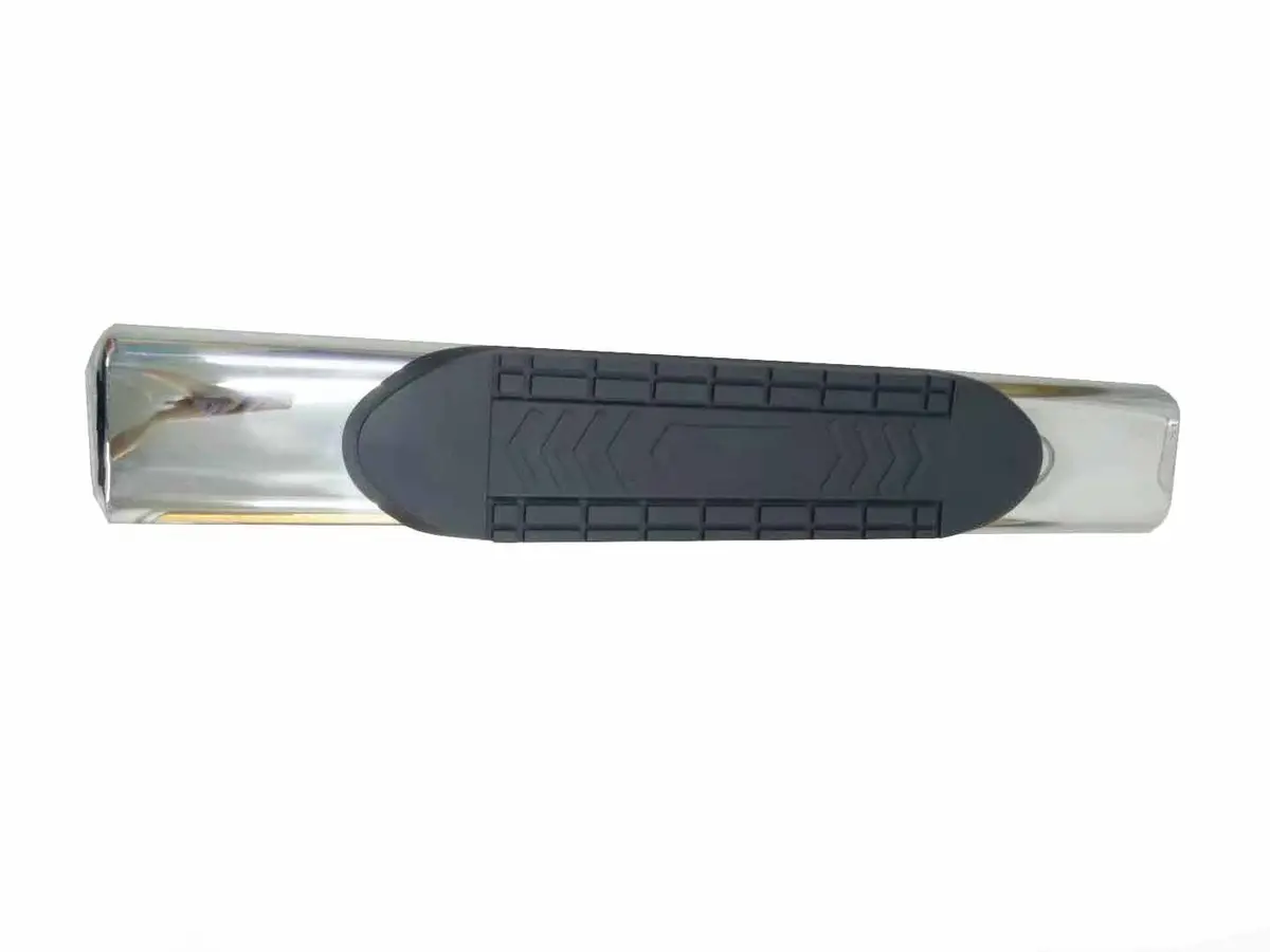 Sample Of 6 Inch Oval Polished Stainless Steel And Black Side Bars 1