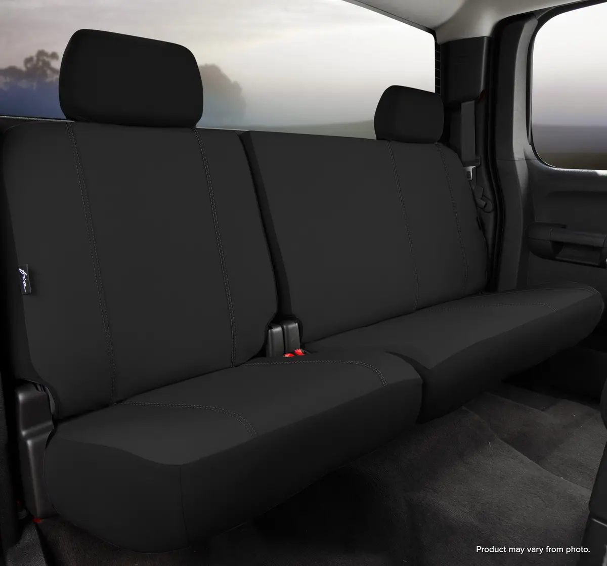 Sp80 Series - Seat Protector Poly-Cotton Custom Fit Rear Seat Cover - Black 1