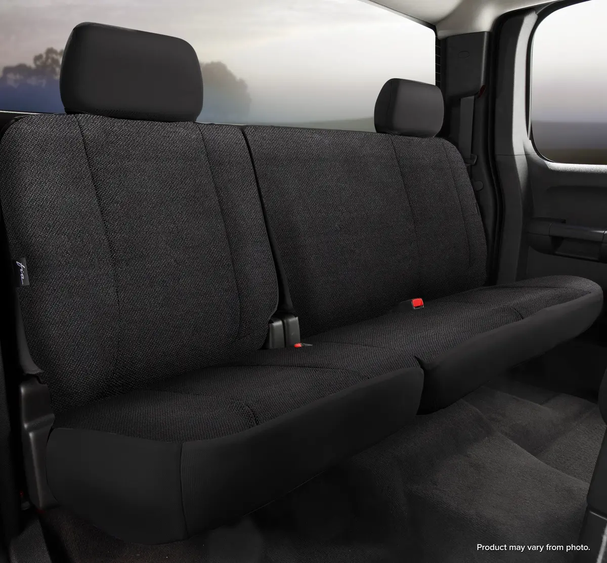 Tr40 Series - Wrangler Saddleblanket Custom Fit Rear Seat Cover - Solid Black 1
